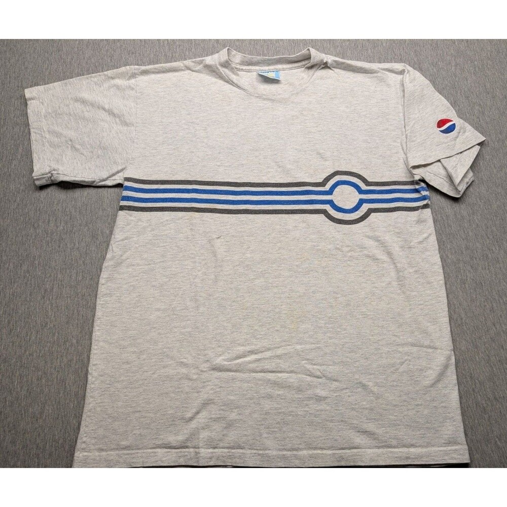 Vintage 1998 Pepsi Cola Company Graphic T-Shirt Grey Size Large